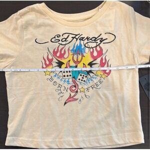 NWT Ed Hardy Graffiti Crop Top Size Large